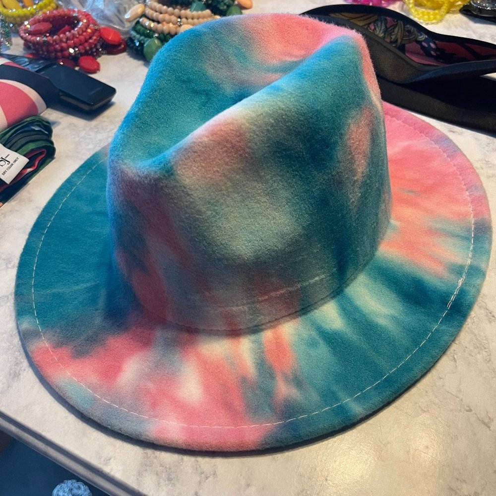 Sassy Jones TURQUOISE TIE DYE Avanti Fedora